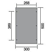 Weka Carport 606 (Außenmaß inkl. Dachüberstand (B x T): 3 x 5 m, Einzelcarport, Kesseldruckimprägniert) | BAUHAUS