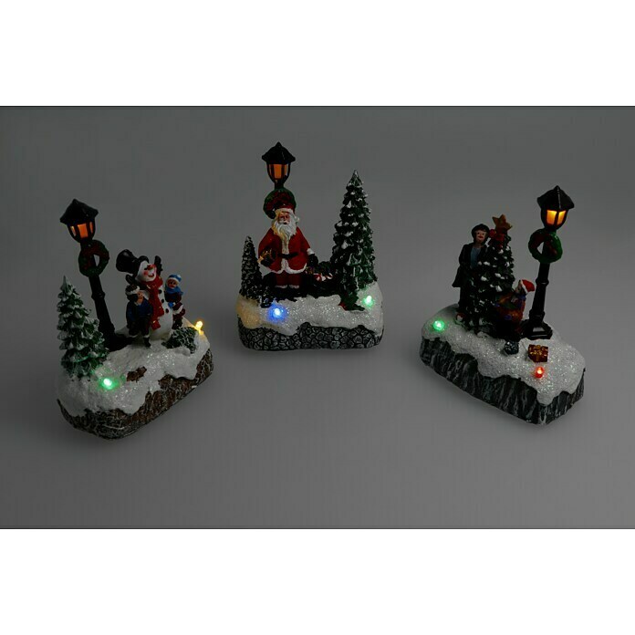 LED-Szenerie Tannenbaum Szenen (L x B x H: 9,5 x 5,5 x 12,5 cm, Bunt, Batteriebetrieben) | BAUHAUS