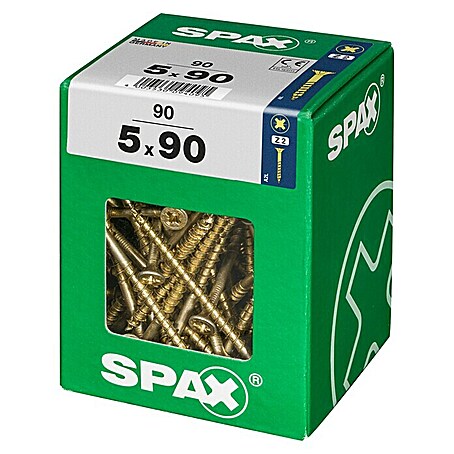 Spax Universalschraube (5 x 90 mm, Teilgewinde, 90 Stk.)