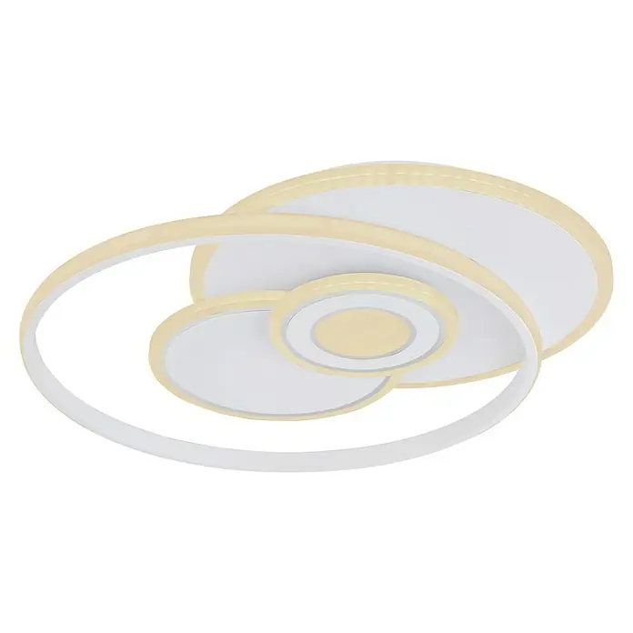 Globo LED-Deckenleuchte RODERICK - 50 W, L x B x H: 54 x 46 x 6 cm, Weiß, Warmweiß - Moderne LED-Deckenleuchte mit einem stilvollen, verschlungenen Design, das jedem Raum eine elegante Note verleiht.