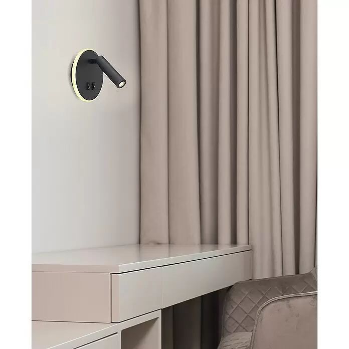 Globo LED-Wandleuchte MANY - 6 W, Schwarz, Warmweiß, 14,6 x 14,6 cm - Stimmungsaufnahme