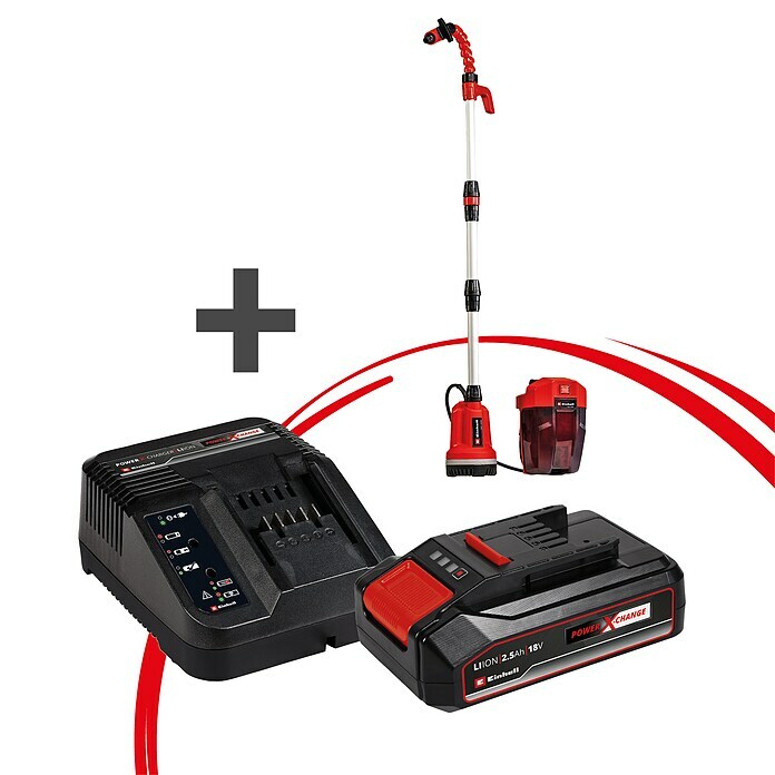 Einhell Power X-Change 18V Maschinenpaket (Akku-Klarwasserpumpe GE-PP 18 RB + Starter-Kit (-50%)) | BAUHAUS