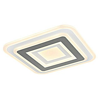 Globo LED-Deckenleuchte SABATINO eckig (36 W, L x B x H: 38 x 38 x 5,5 cm, Weiß, Warmweiß, Eckig)