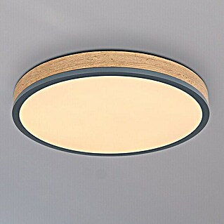 Globo Doro LED-Deckenleuchte rund (24 W, Ø x H: 450 mm x 8,5 cm, Graphit, Warmweiß, Dimmbar)