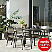Set de muebles de jardín Metalea (5 pzs., Polipropileno, Marrón) | BAUHAUS