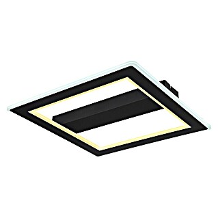 Globo LED stropna svjetiljka Mattia (30 W, D x Š x V: 45 x 45 x 5 cm, Crna, Topla bijela)