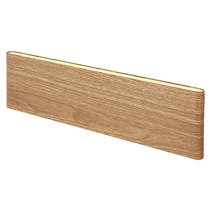Globo LED-Wandleuchte SIEGFRIED - B x H: 29,5 x 8 cm, 12 W, Holz, Warmweiß - Modern gestaltete Wandleuchte mit Holzfurnier und sanfter Beleuchtung für ein stilvolles Ambiente.