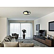 Globo LED-Deckenleuchte rund KAMILLA (36 W, Ø x H: 400 mm x 10 cm, Schwarz, Warmweiß) | BAUHAUS