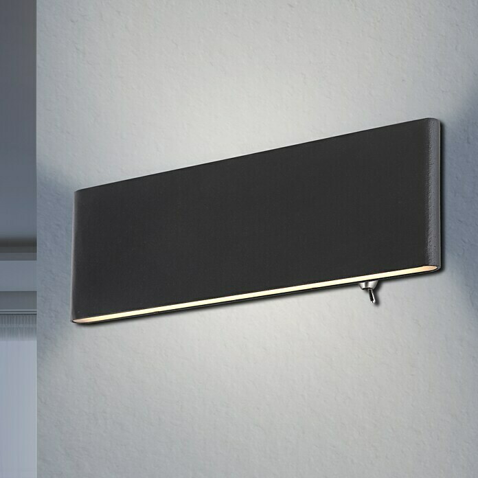 Globo LED-Wandleuchte SIEGFRIED 8 Schwarz, x 22,5 W, x Warmweiß) BAUHAUS (B H: 8 cm, 