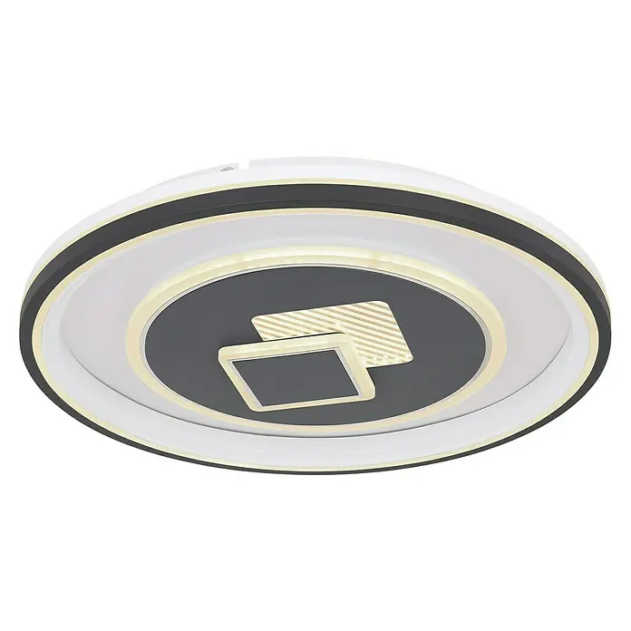 Globo LED-Deckenleuchte SUNDI - 46 W, L x B x H: 50 x 50 x 7 cm, Weiß, Warmweiß - Moderne LED-Deckenleuchte mit geometrischem Design. Ideal für stilvolle Beleuchtung in jedem Raum.