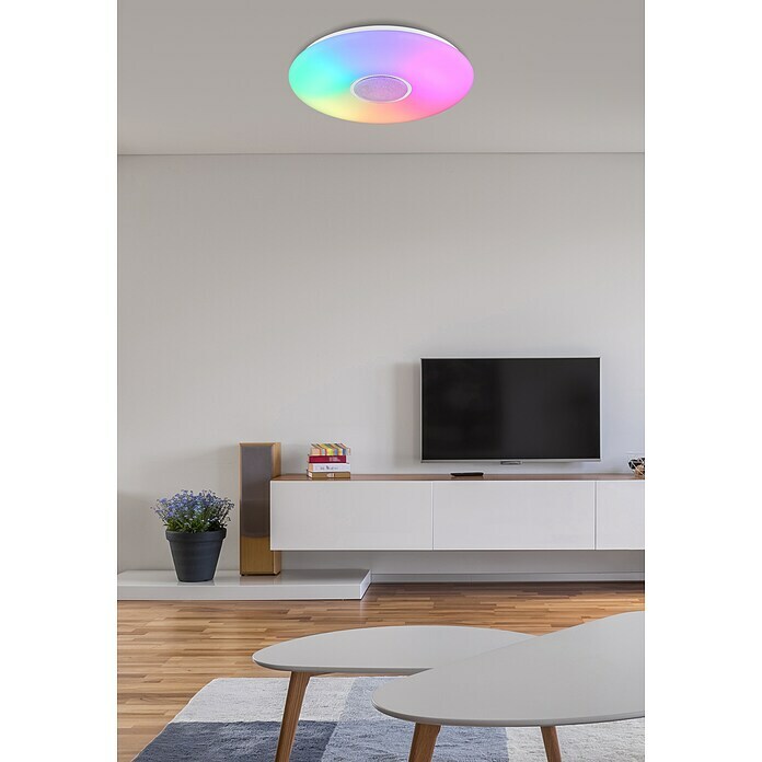 Globo LED-Deckenleuchte rund SULLY (Weiß, Warmweiß, 490 mm) | BAUHAUS
