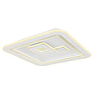Globo Plafón LED Valeria (40 W, L x An x Al: 46,6 x 46,6 x 7,4 cm, Blanco, Blanco cálido, Cuadrado)
