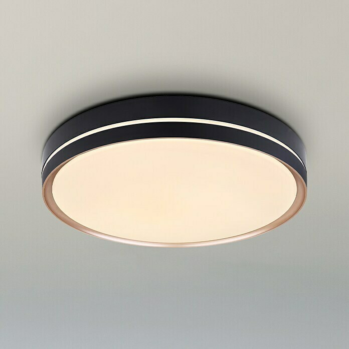 Globo LED-Deckenleuchte rund RAINER (24 W, Ø x H: 40 x 10,5 cm, Holz,  Mehrfarbig) | BAUHAUS
