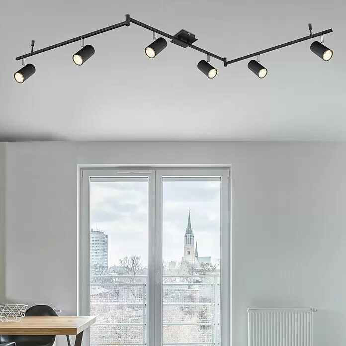 Globo Robby Deckenstrahler - 35 W, L x B x H: 180 x 10 x 18,5 cm, Nickel-matt, Sonstige - Bildausschnitt