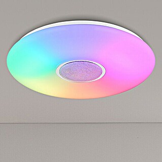 Globo LED-Deckenleuchte rund Sully (Weiß, Warmweiß, 490 mm)