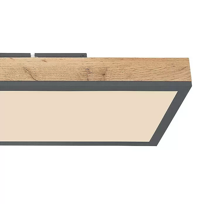 Globo Doro LED-Panel Holzoptik - 24 W, 80 x 20 cm, Holzoptik/Graphit, Mehrfarbig - Detailaufnahme
