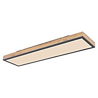 Globo Doro Led paneel Houtlook (24 W, 80 x 20 cm, Houtlook / Grafiet, Meerkleurig)