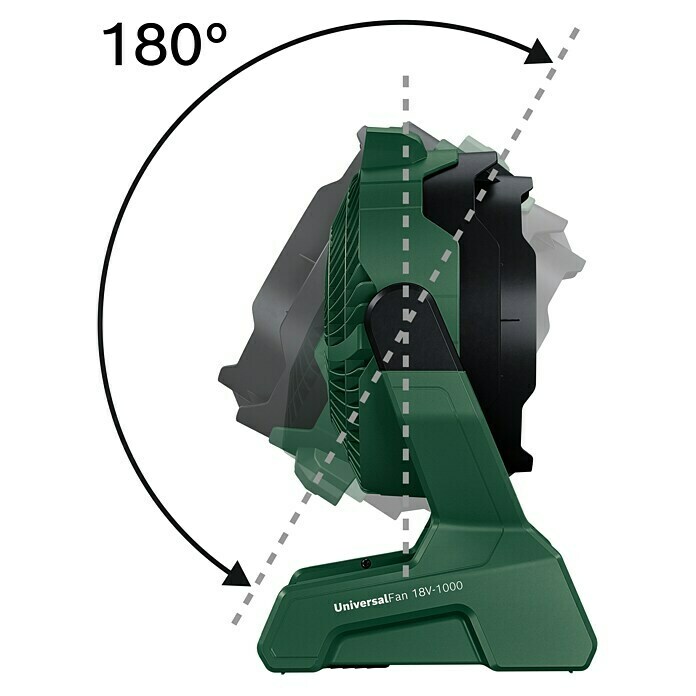 Bosch 18 V Power for All Akku-Ventilator UniversalFan 18V-100018 V, Ohne Akku, Luftmenge: 1000 m³/h Sketch