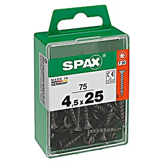 Spax T-Star plus Universalschraube (Ø x L: 4,5 x 25 mm, Vollgewinde, 75 Stk.)