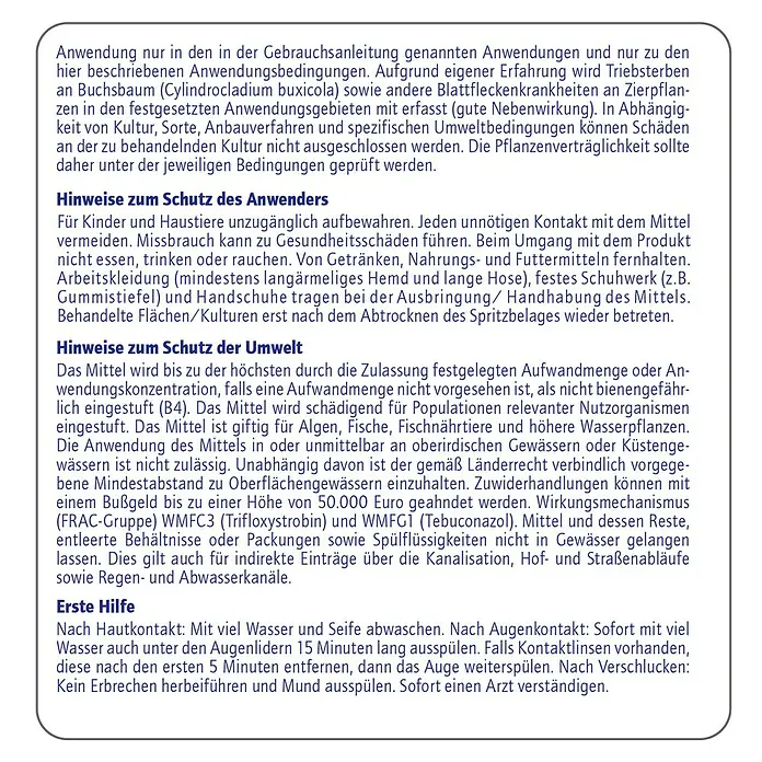 Substral Celaflor Pilzfrei Rose AF - 750 ml - Produktinformationen: Anwendung, Schutzhinweise für Anwender und Umwelt, Erste Hilfe Maßnahmen.
