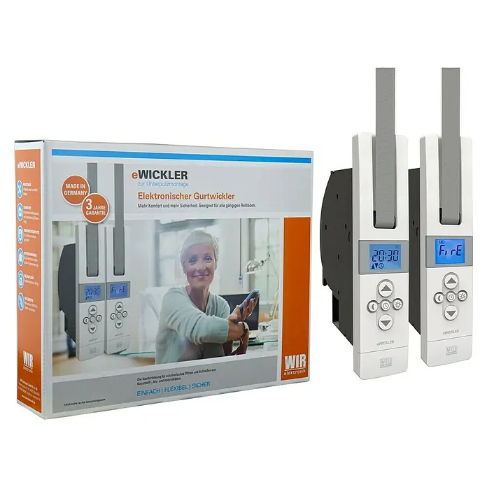 WIR elektronik Rollladen-Gurtwickler Comfort eW825 MaxiUnterputzmontage, Gurtbreite: 17 mm - 23 mm