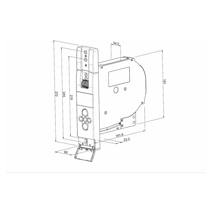 WIR elektronik Funk-Rollladen-Gurtwickler Comfort eW845-F Maxi (Unterputzmontage, Gurtbreite: 17 mm - 23 mm) | BAUHAUS