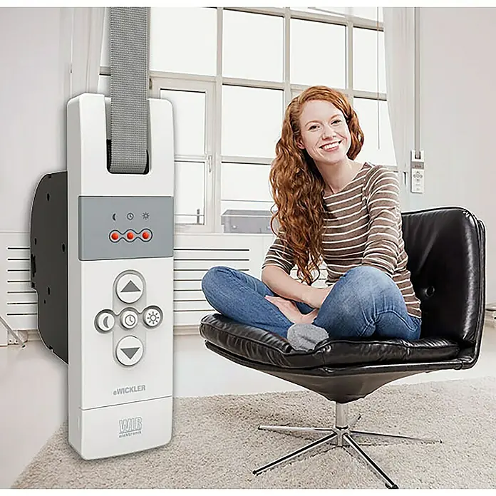 WIR elektronik Funk-Rollladen-Gurtwickler eW830-F-MUnterputzmontage, Gurtbreite: 12 mm - 15 mm - Automatischer Gurtwickler mit Zeitschaltuhr für Rollläden. Genießen Sie Komfort mit diesem elektronischen Gurtwickler und der einfachen Steuerung.
