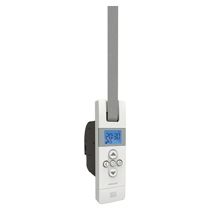 WIR elektronik Rollladen-Gurtwickler Comfort eW820-M - Unterputzmontage, Gurtbreite: 12 mm - 15 mm - Intelligenter Gurtwickler für Rollläden mit Display und Steuerungstasten für eine einfache Bedienung des Rollladensystems.