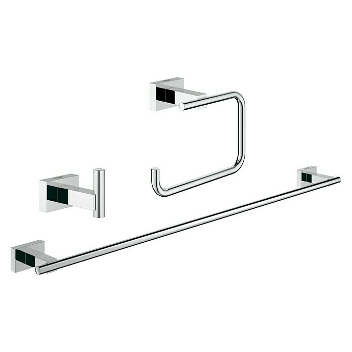 Grohe Essentials Cube Bad-Set 3in1 Variante 13 -tlg., Chrom, Glänzend Front View