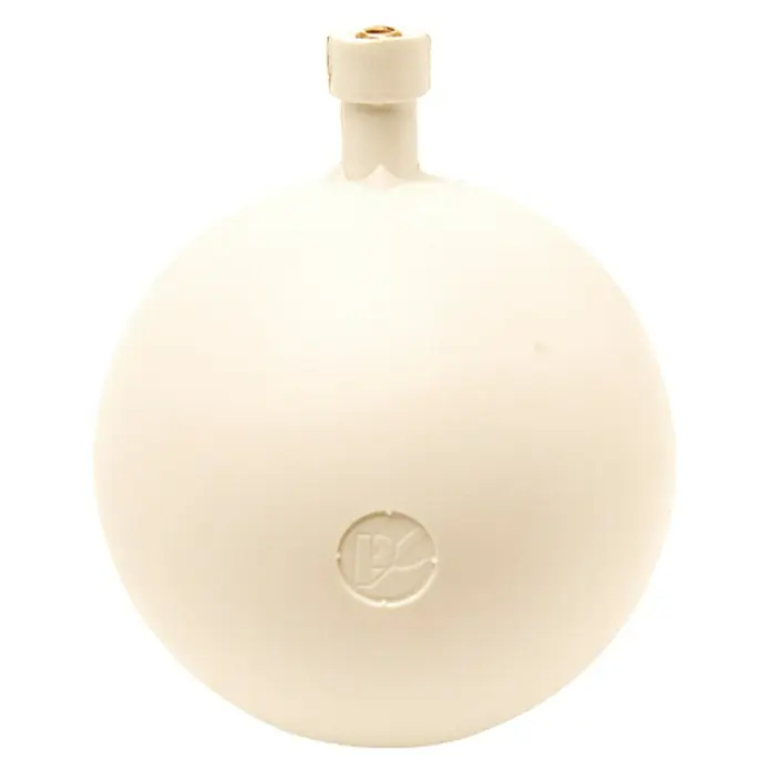 Boya para flotador - Diámetro: 110 mm, ½″, Blanco - Primer plano de un flotador blanco en forma de esfera.