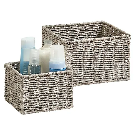 Zeller Present  Juego de cestas Conjunto de 2 cestas para el baño