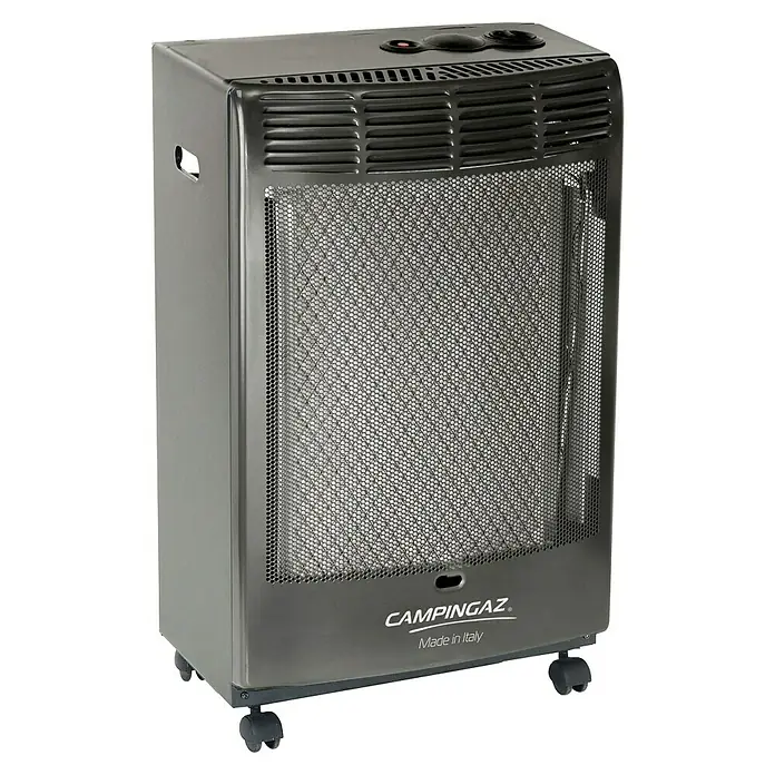 Campingaz Estufa de gas catalítica CR5000 - 3,05 kW, Negro - Estufa de gas infrarroja Campingaz con ruedas para facilitar el transporte. Ideal para uso en interiores.