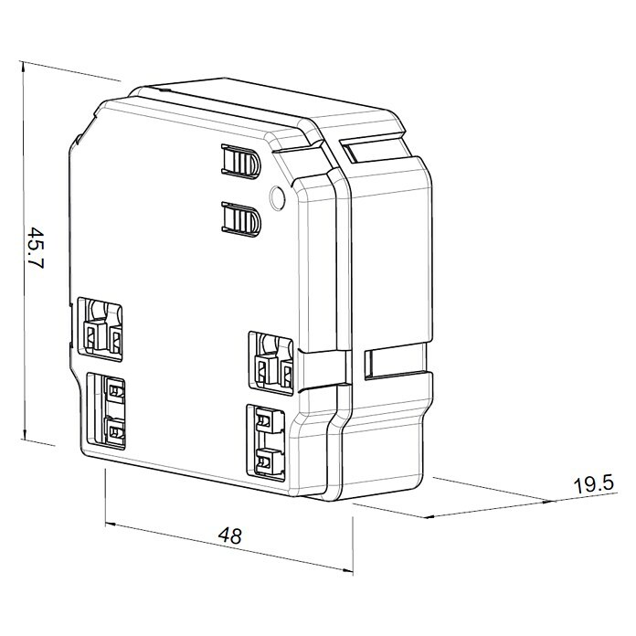 WIR elektronik Aktor 2-Kanal eAKTOR eA200 (Schaltleistung: 5 A 250 VAC/1250 VA, 2-Kanal) | BAUHAUS