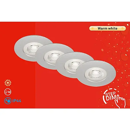 Briloner  Set de focos LED empotrables redondos Kulana regulable