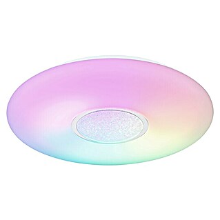 Globo Plafón LED redondo Rainbow (40 W, Ø x Al: 49 x 7,5 cm, Blanco, RGB)