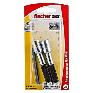 Fischer Porenbetonanker FPX (M 10, Länge Dübel: 75 mm, 2 Stk., Galvanisch verzinkt)