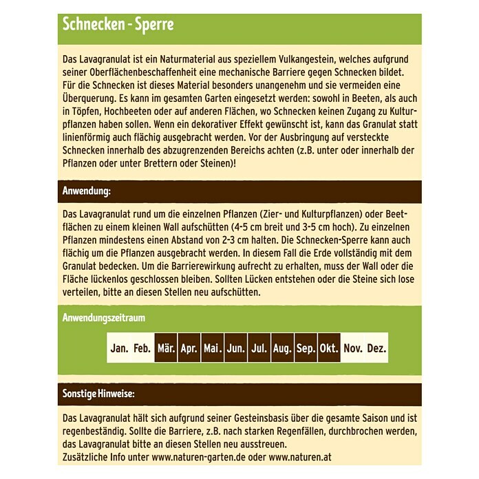 Naturen Bio Schnecken-Stopp2,3 kg Back View