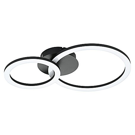 Eglo LED-Deckenleuchte PARANDAY-Z (15 W, L x B x H: 44,5 x 30 x 7 cm, Schwarz)