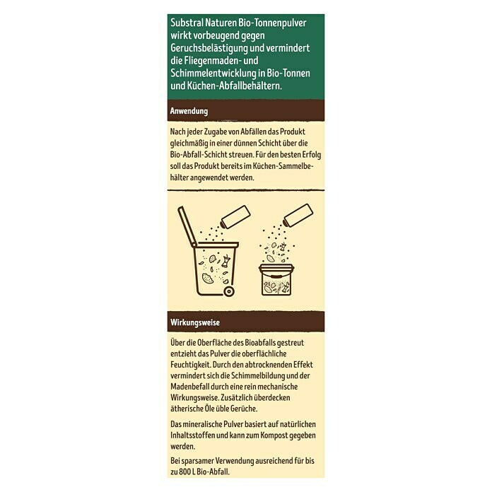 Substral Naturen Biotonnen-Pulver600 g Back View