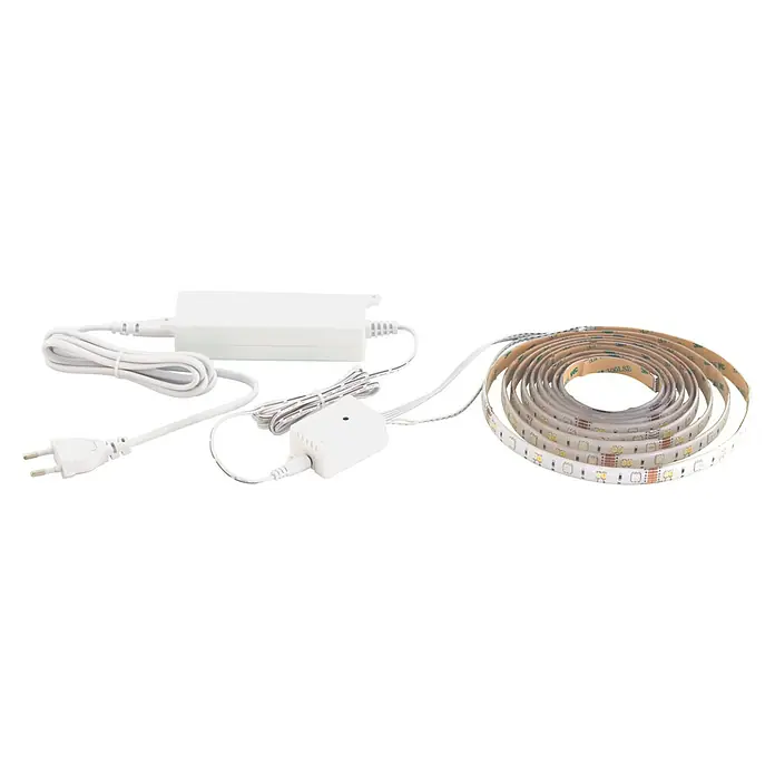 Eglo connect.z LED-Band - Länge: 500 cm, Lichtfarbe: RGBW, 1.250 lm - LED-Streifen mit Kleberückseite, weißem Netzteil und Stecker für eine einfache Installation und stimmungsvolle Beleuchtung.