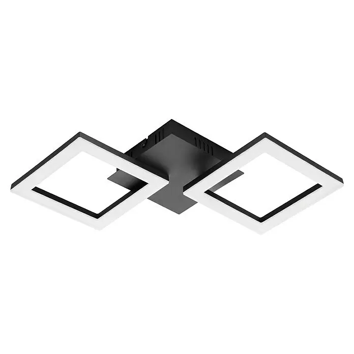Eglo LED-Deckenleuchte PARANDAY-Z15,5 W, L x B x H: 47 x 22,5 x 6 cm, Schwarz