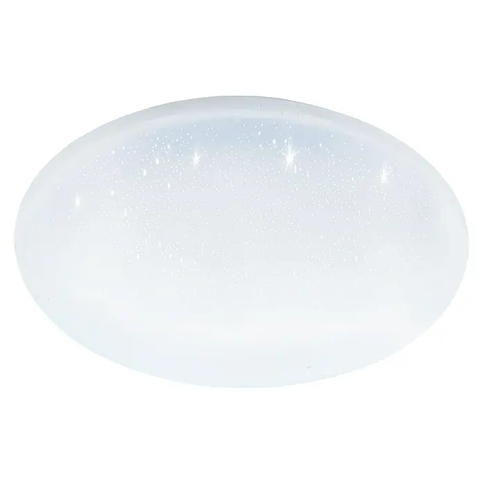 Eglo connect.z LED-Deckenleuchte rund TOTARI-Z - 19,2 W, Ø x H: 380 mm x 7 cm, Weiß - Runde, weiße LED-Deckenleuchte mit einem glitzernden Effekt, ideal für moderne Wohnräume und Büros. Energieeffizient und stilvoll.