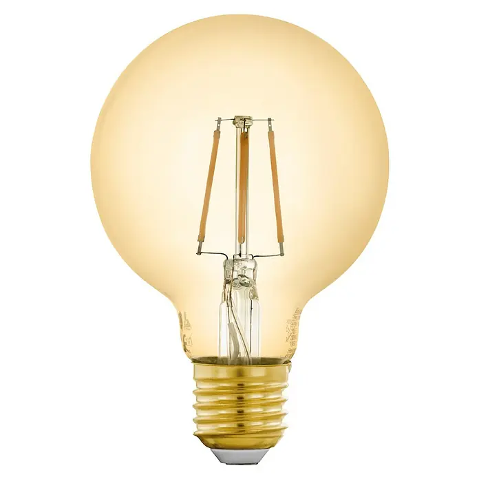 Eglo connect.z Smart-LED-Lampe - E27, Dimmbar, Warmweiß, 500 lm, 4,9 W, Lampenbezeichnung: G80 - Elegante goldene Edison-Glühbirne mit sichtbarem Glühfaden. Perfekt für Vintage- und Industrie-Design.