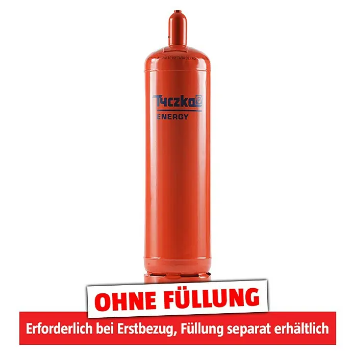 Tyczka Energy Propangas-Flasche Pfandflasche ohne Füllung* - Fassungsvermögen: 33 kg - Rote Tyczka Energy Gasflasche ohne Füllung. Ideal für den Erstbezug, Füllung separat erhältlich.
