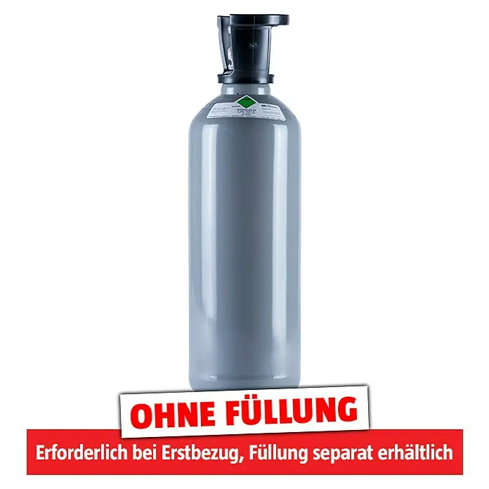 Tyczka Energy CO2-Flasche ohne Füllung* - Fassungsvermögen: 10 kg - Graue SodaStream-Flasche ohne Füllung. Ideal für Wassersprudler, Füllung separat erhältlich.