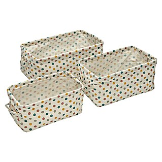 Juego de cestas rectangulares Springdots (Multicolor, 3 pzs.)