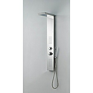 Panel de ducha Pearl (Altura: 130 cm, Con grifo monomando, Aluminio)