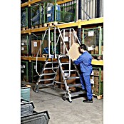 Krause Stabilo Podestleiter (Arbeitshöhe: 3,45 m, Anzahl Tritte: 12 Stk., Aluminium) | BAUHAUS