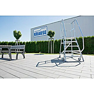 Krause Stabilo Podestleiter (Arbeitshöhe: 3,2 m, Anzahl Tritte: 5 Stk., Aluminium)