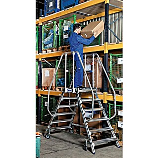 Krause Stabilo Podestleiter (Arbeitshöhe: 3,45 m, Anzahl Tritte: 12 Stk., Aluminium)